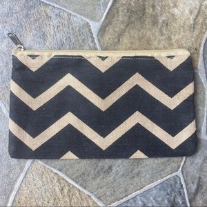 The Royal Standard Collection Chevron Print Cosmetic Bag